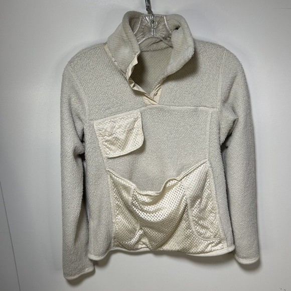 Patagonia Polartec Womens Re-Tool Snap-T Fleece Pullover Jacket Size Small Beige - Picture 8 of 8